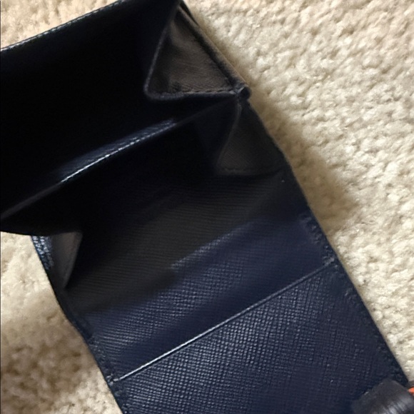 Prada Navy Leather Card Holder - Picture 5 of 5